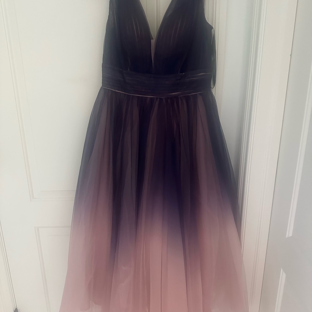 Mac Duggal Purple and Pink Ombre Formal Dress